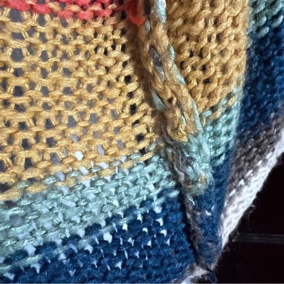 Elan Striped Colorful Cardigan One Size - Picture 7 of 8